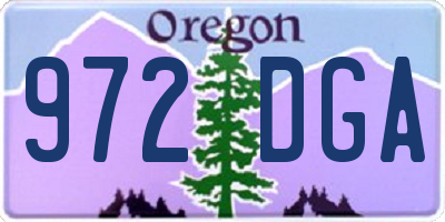 OR license plate 972DGA