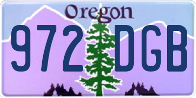 OR license plate 972DGB