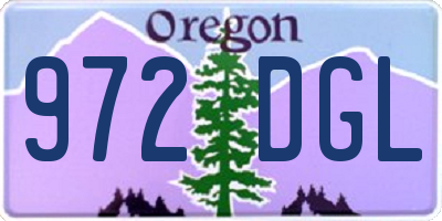 OR license plate 972DGL