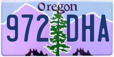 OR license plate 972DHA