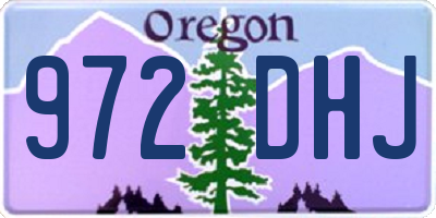 OR license plate 972DHJ