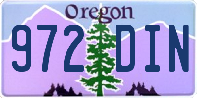 OR license plate 972DIN