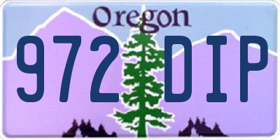 OR license plate 972DIP