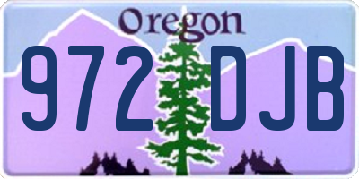 OR license plate 972DJB