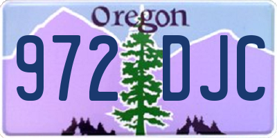 OR license plate 972DJC