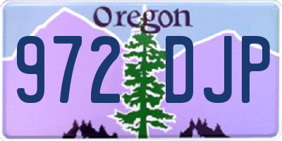 OR license plate 972DJP