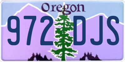 OR license plate 972DJS