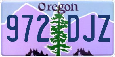 OR license plate 972DJZ