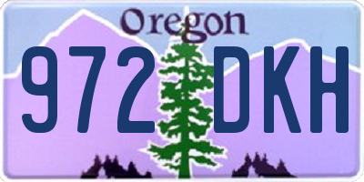 OR license plate 972DKH