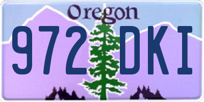 OR license plate 972DKI