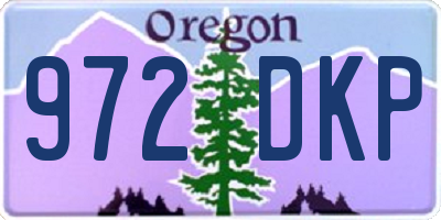 OR license plate 972DKP