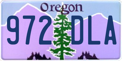 OR license plate 972DLA