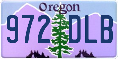 OR license plate 972DLB