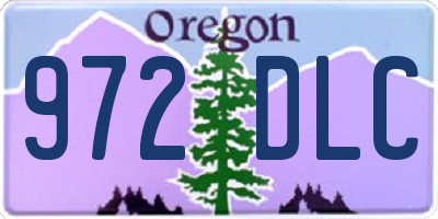 OR license plate 972DLC