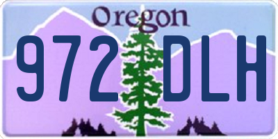 OR license plate 972DLH