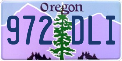 OR license plate 972DLI