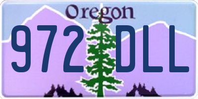 OR license plate 972DLL