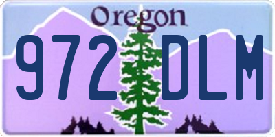 OR license plate 972DLM