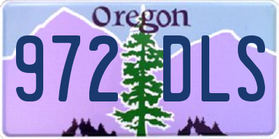 OR license plate 972DLS
