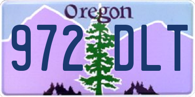 OR license plate 972DLT