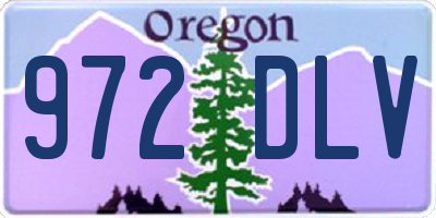 OR license plate 972DLV