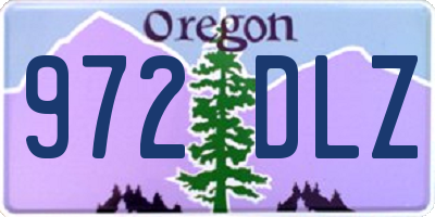 OR license plate 972DLZ