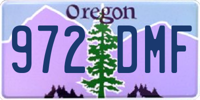 OR license plate 972DMF