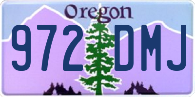 OR license plate 972DMJ