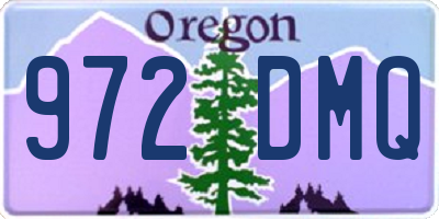 OR license plate 972DMQ