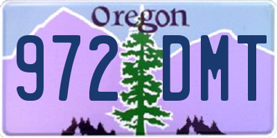 OR license plate 972DMT