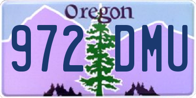 OR license plate 972DMU