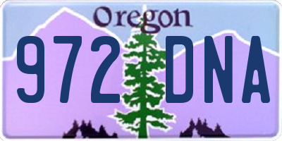 OR license plate 972DNA