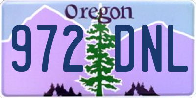 OR license plate 972DNL