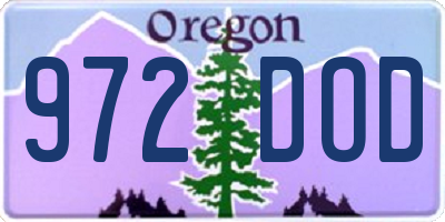 OR license plate 972DOD