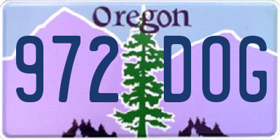 OR license plate 972DOG