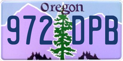 OR license plate 972DPB