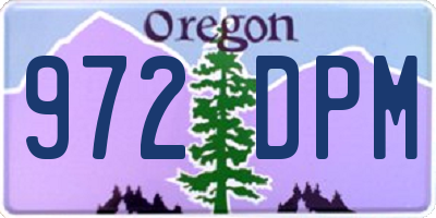 OR license plate 972DPM