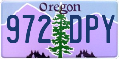 OR license plate 972DPY