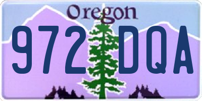 OR license plate 972DQA