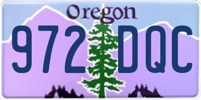OR license plate 972DQC