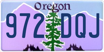 OR license plate 972DQJ