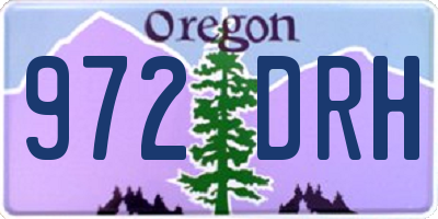 OR license plate 972DRH