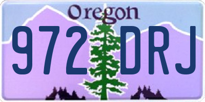 OR license plate 972DRJ