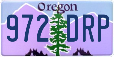 OR license plate 972DRP