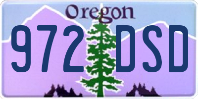 OR license plate 972DSD