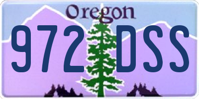 OR license plate 972DSS