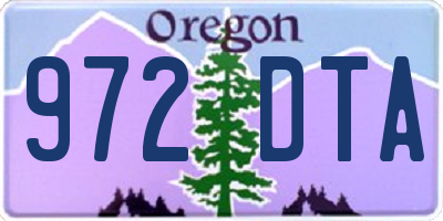 OR license plate 972DTA