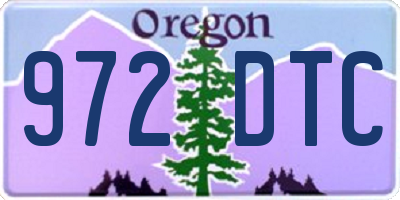 OR license plate 972DTC