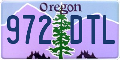 OR license plate 972DTL
