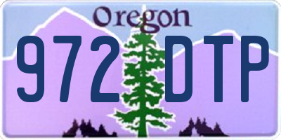 OR license plate 972DTP